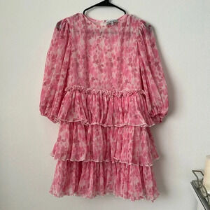 Ganni ruffle tiered dress